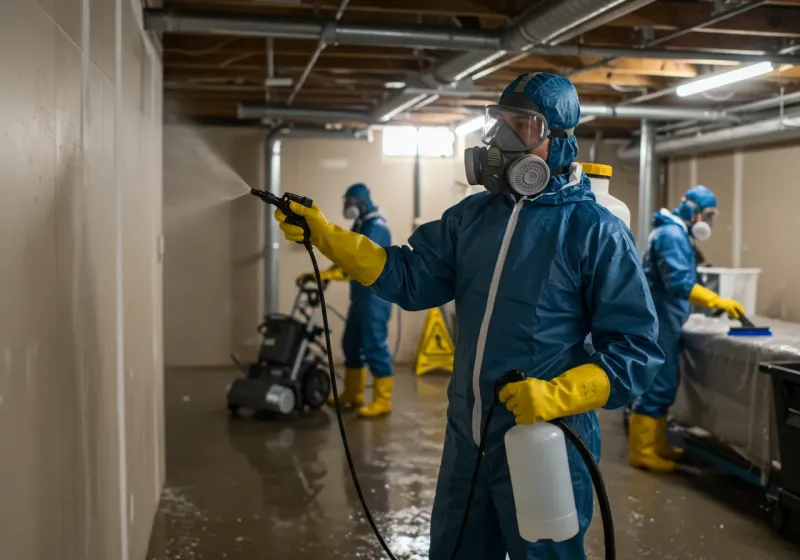 Basement Sanitization and Antimicrobial Treatment process in Oriskany, NY